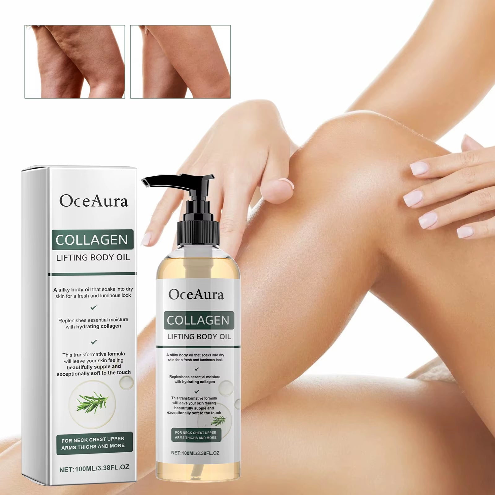 OCEAURA Collagen Lifting Body Oil — Firming Feel, Silky Glow & Deep Moisture 100ml | Body Oil | Dolcie Care