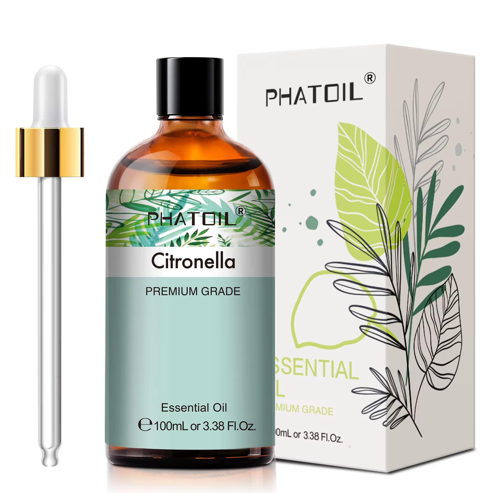 100Ml Natural Essential Oil for Aromatherapy Lemongrass Eucalyptus Lavender Peppermint Fragrance Essential Oils
