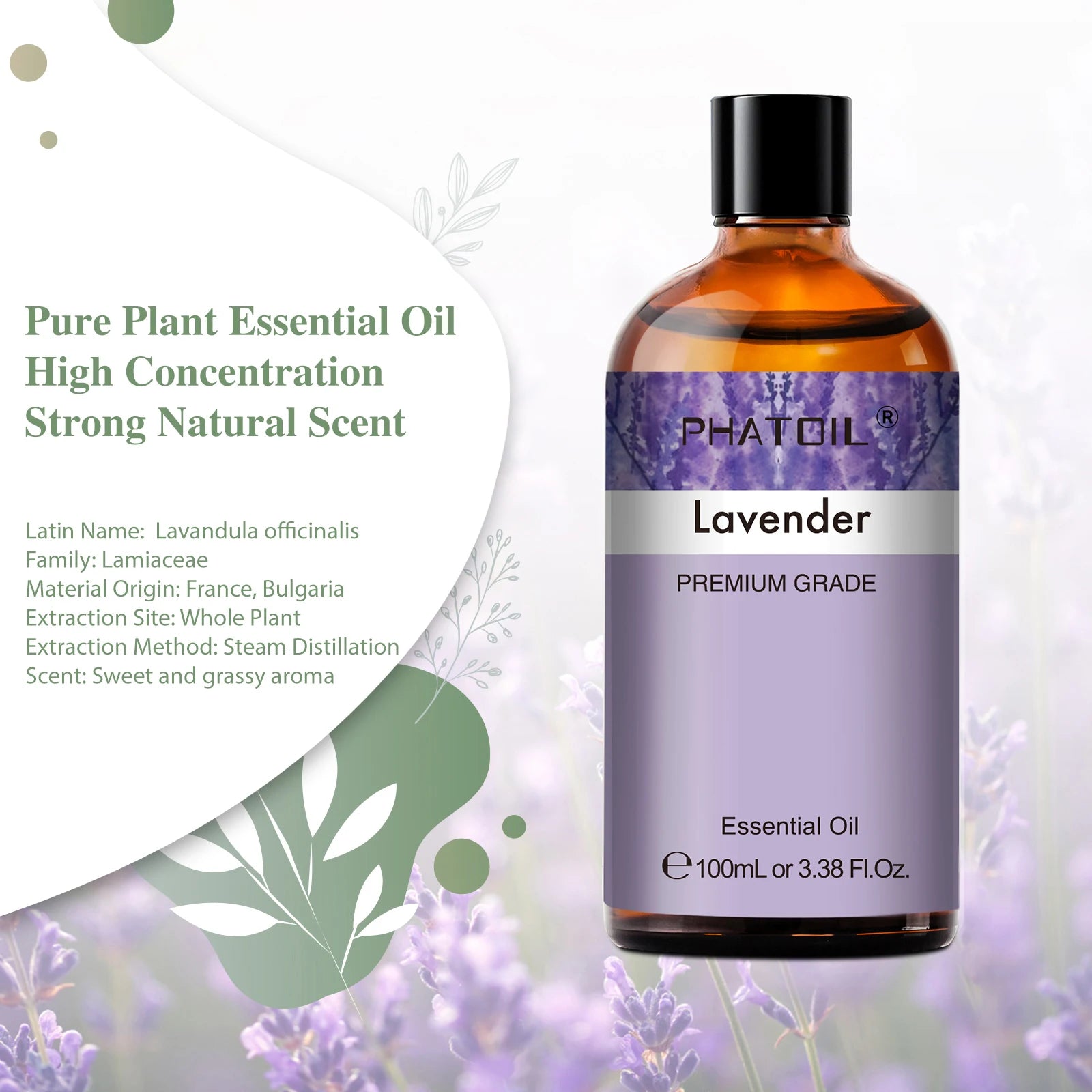 100Ml Natural Essential Oil for Aromatherapy Lemongrass Eucalyptus Lavender Peppermint Fragrance Essential Oils