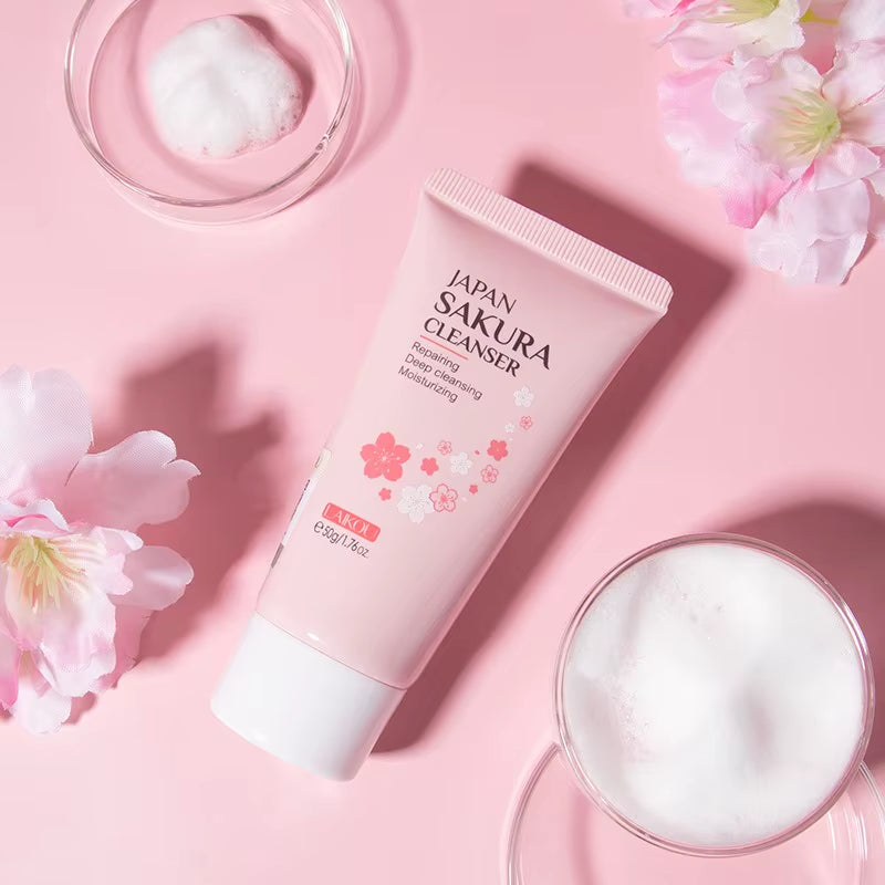 LAIKOU Sakura Brightening 6-Piece Skincare Set — sakura brightening 6-piece skincare set for radiance, hydration & even tone | Facial Cleansers | Beauty & Health,Face Care,Skin Care | Dolcie Care
