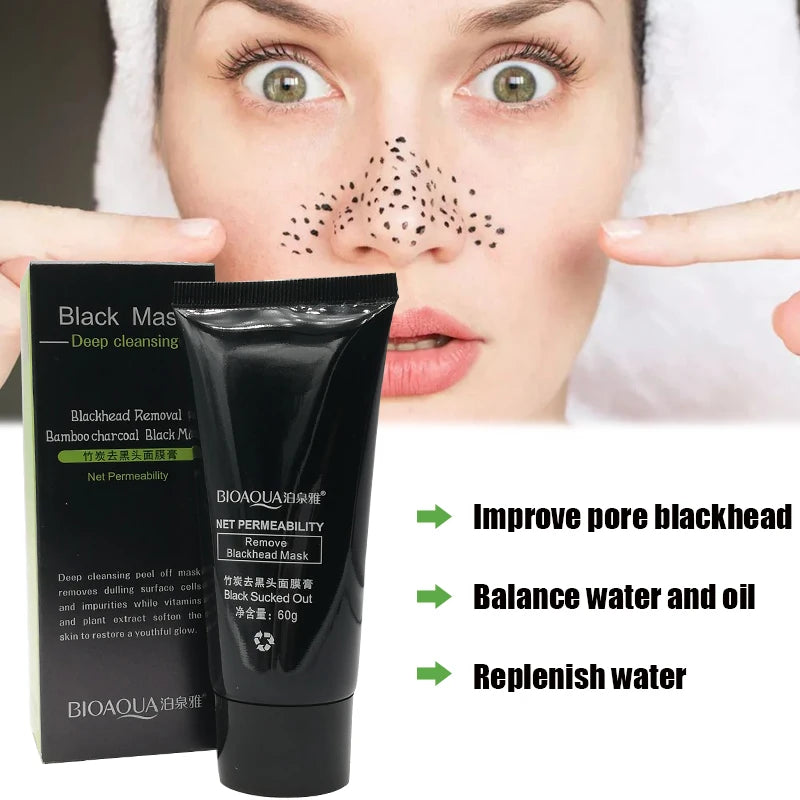 Facial Blackhead Removal Mask Cream Cleansing Black Spot Treatment Whitening Skin Care Cream Purifying Exfoliating Mask
