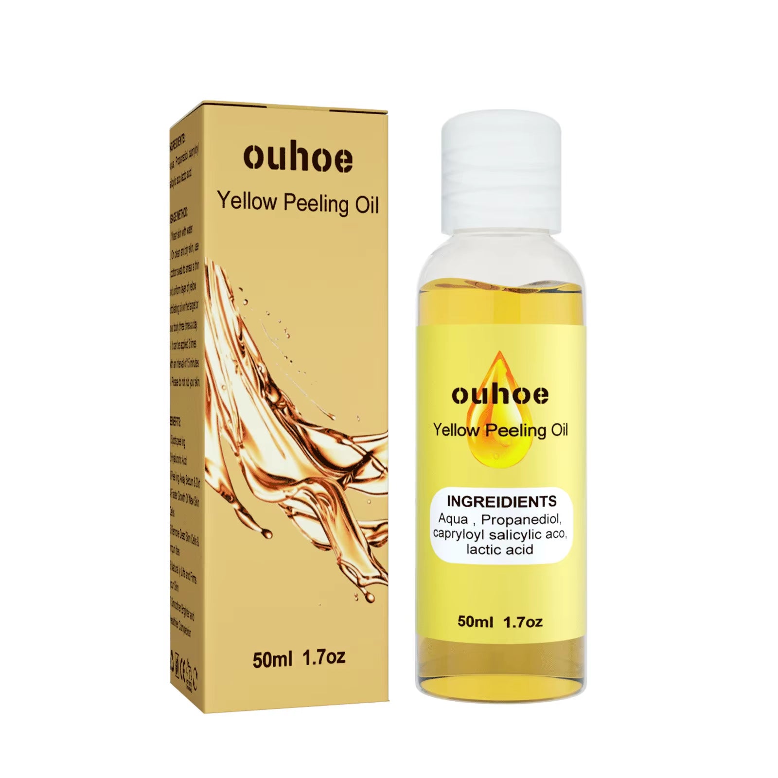 Yellow Peeling Oil — Body Exfoliating Oil for Smoother, Brighter-Looking Skin 50ml | Skin Care Masks & Peels | Dolcie Care