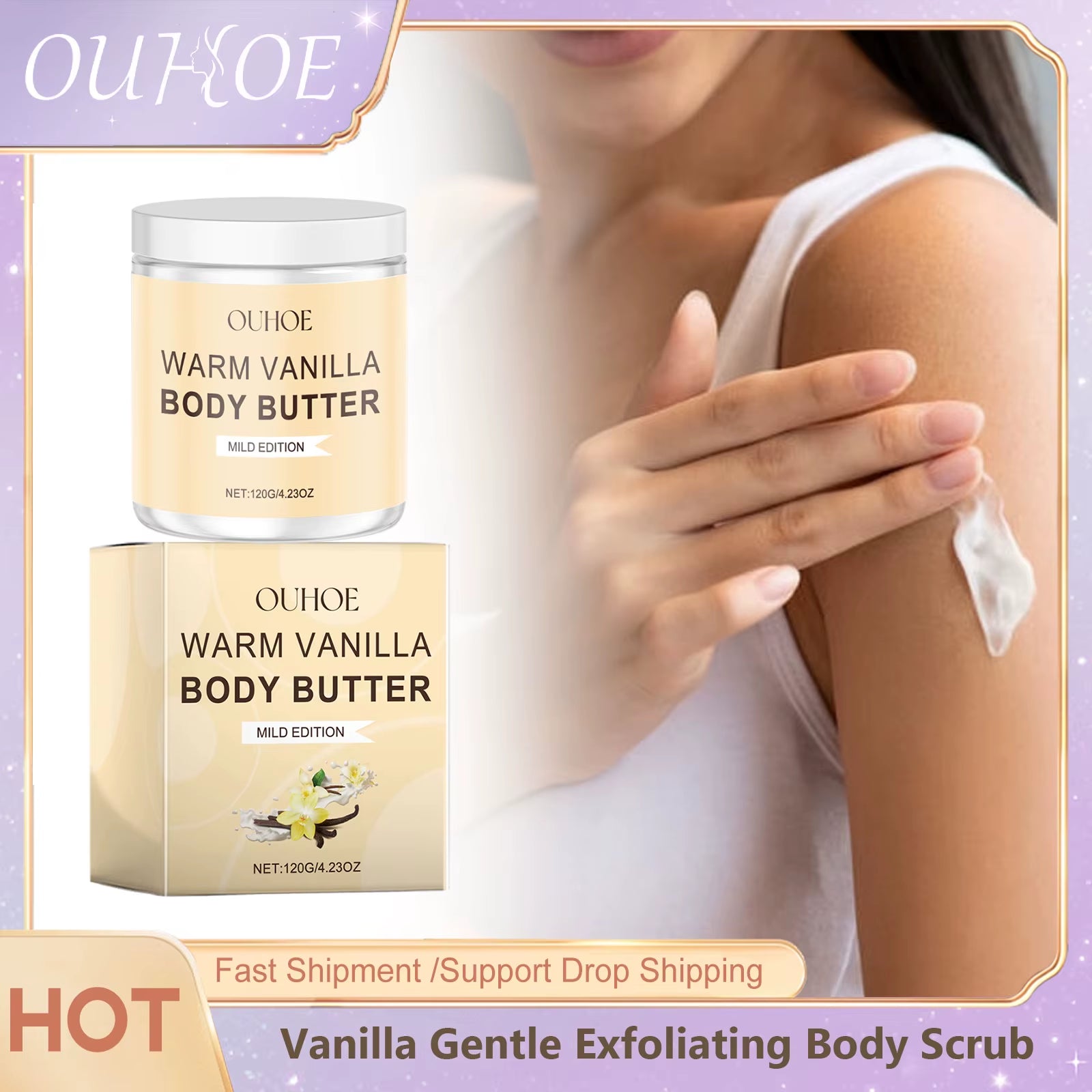 Vanilla Exfoliating Body Scrub — Smooth, Glow & Deeply Moisturize 120g | Bath & Body | Dolcie Care