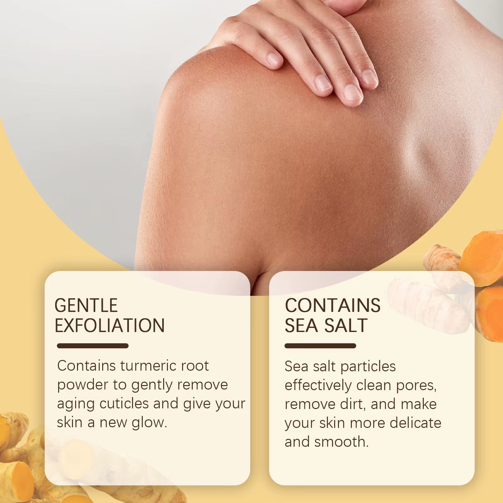 Turmeric Exfoliating Body Scrub — Smooth, Brighten-Looking Skin & Deep Moisture 100g | Bath & Body | Dolcie Care