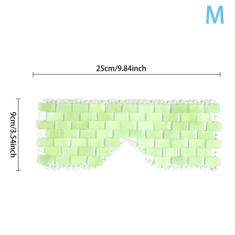 Natural Jade Eye Mask Massager Cooling Jade Eye Mask Eye for Eye Relax Sleep Massager Mask Tools Mask Care Stone Face Sleep