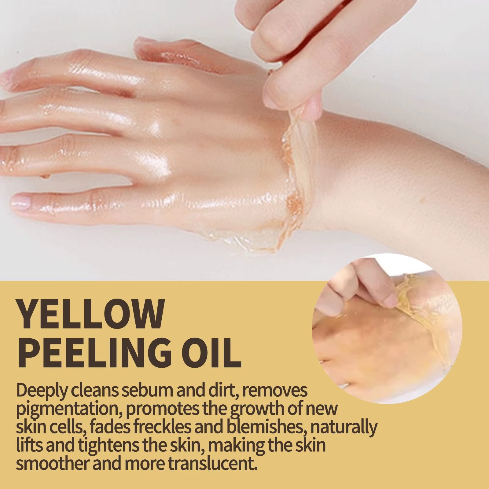 Yellow Peeling Oil — Body Exfoliating Oil for Smoother, Brighter-Looking Skin 50ml | Skin Care Masks & Peels | Dolcie Care