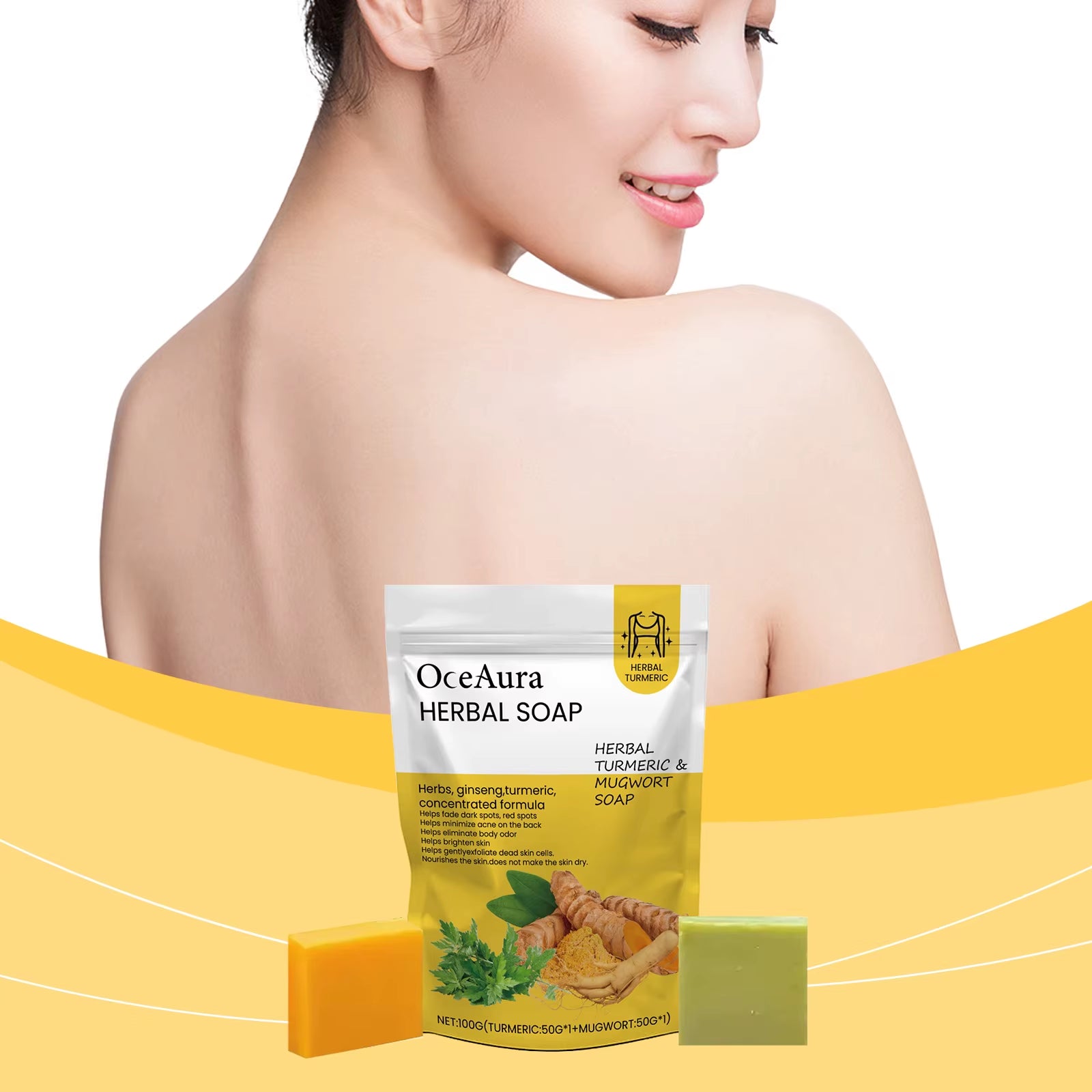 OceAura Herbal Soap — Gentle, Plant-Powered Cleanse for Soft, Balanced Skin | Bar Soap | Dolcie Care