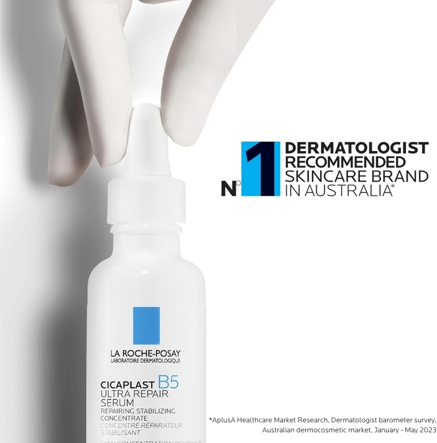 La Roche-Posay Cicaplast B5 Ultra Repair Serum 30Ml, Suits Dry Sensitive Skin, Dermatological, Hydrating, Fragrance Free