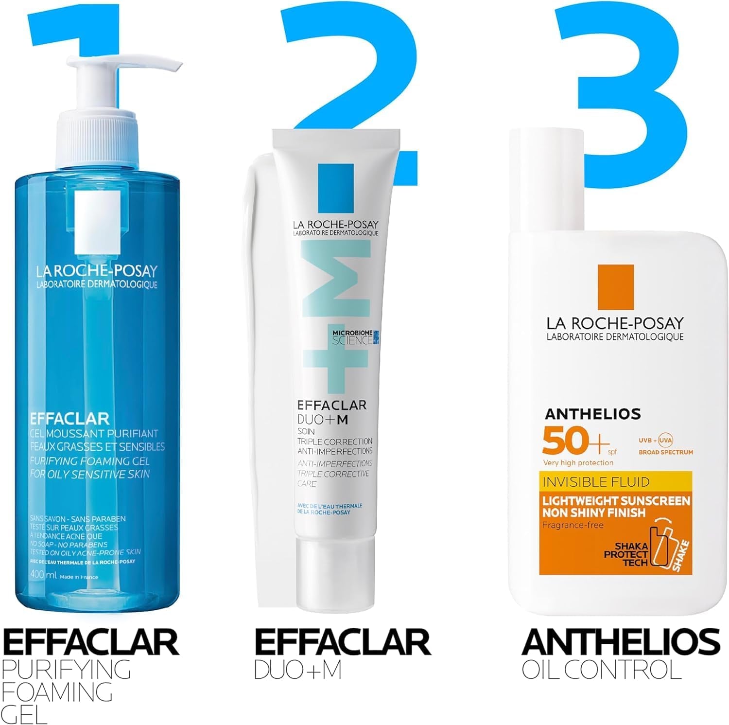 La Roche-Posay Face Moisturiser 40Ml, Effaclar Duo+M for Oily & Acne-Prone Skin, Pimples & Blackheads