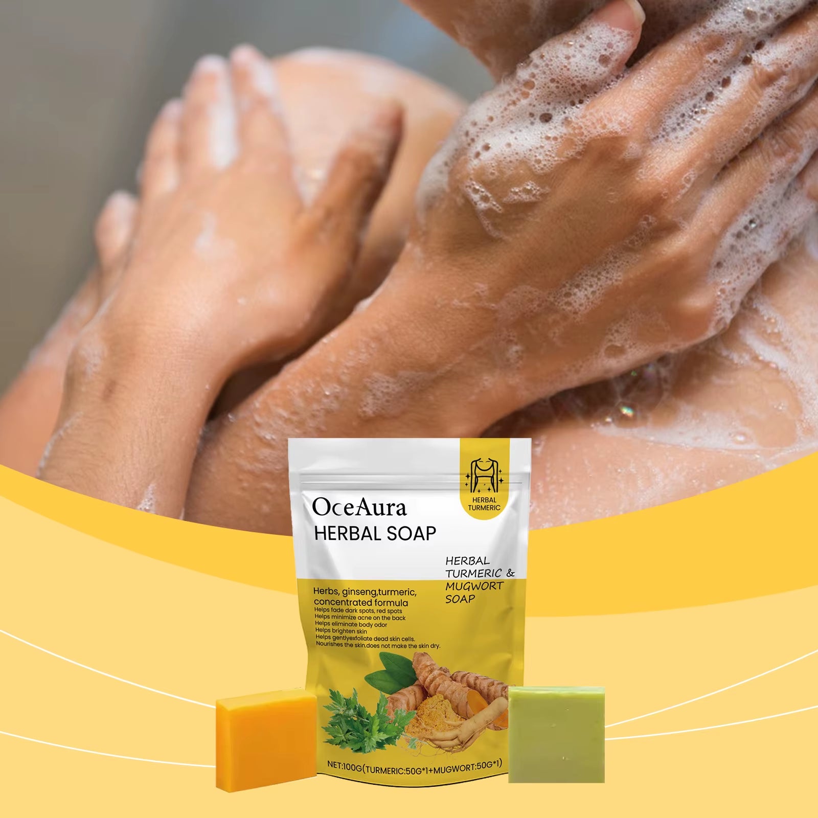 OceAura Herbal Soap — Gentle, Plant-Powered Cleanse for Soft, Balanced Skin | Bar Soap | Dolcie Care