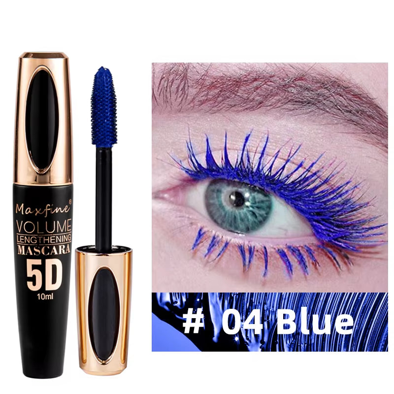 5D Silk Mascara with Big Eyes, Strong and Lasting Black Content and Length, Waterproof and Non-Caking, and Prolonged Mascara.