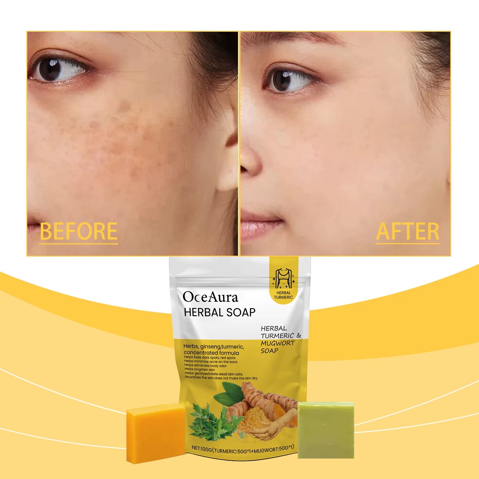OceAura Herbal Soap — Gentle, Plant-Powered Cleanse for Soft, Balanced Skin | Bar Soap | Dolcie Care
