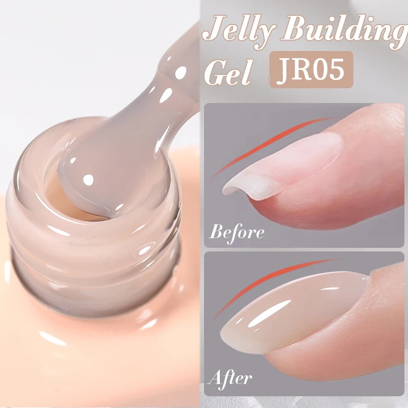 7Ml Nude Crystal Rubber Base Gel Natural Color Semi Permanent Soak off UV LED Gel Nail Art Varnish