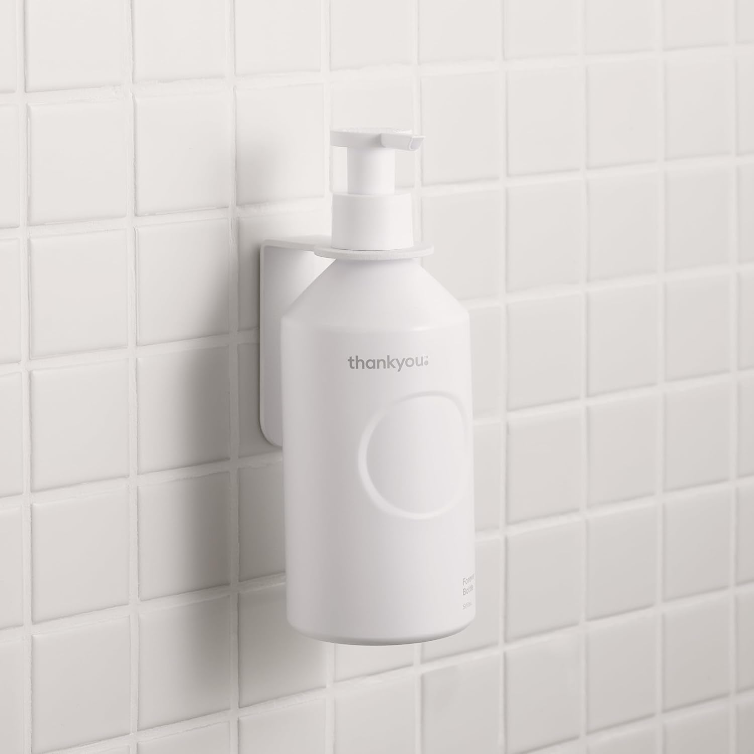 Forever Pump Bottle, 500 Ml Capacity, White Aluminium