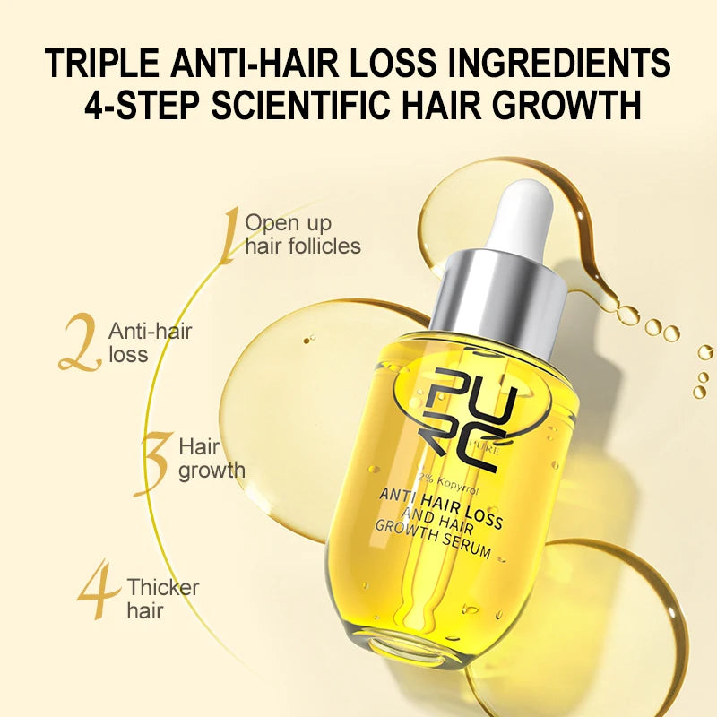 Hair Growth Serum for Men Women Ginger Hair Regrowth Thicken Thinning Hair Loss Treatment Hair Care