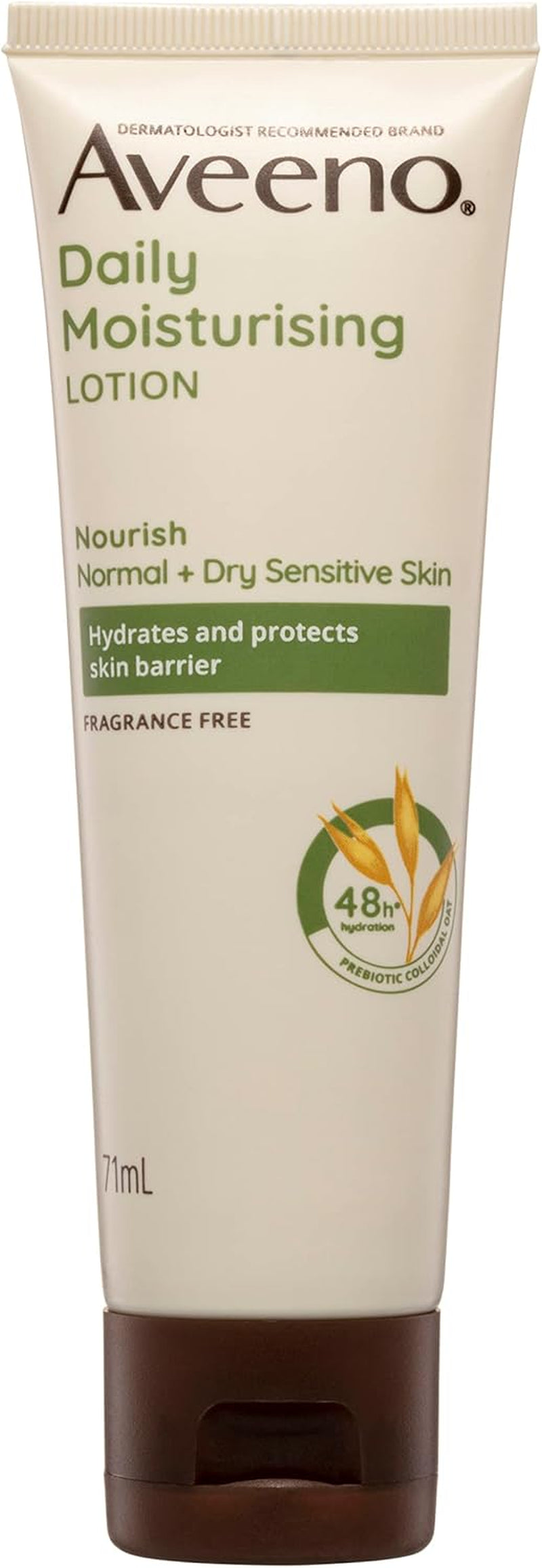 Daily Moisturising Non-Greasy Fragrance Free Body Lotion 48-Hour Hydration Soothe Normal Dry Sensitive Skin 71Ml