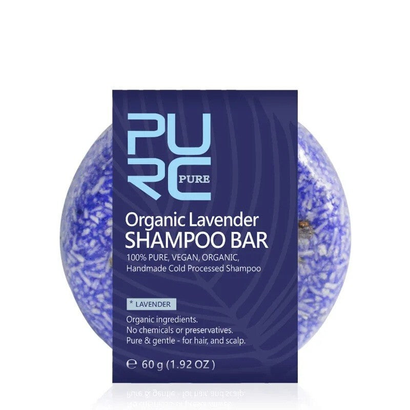 PURC Lavender Shampoo Bar — Smoothing, Scalp-Soothing, Low-Waste Hair Care 60g